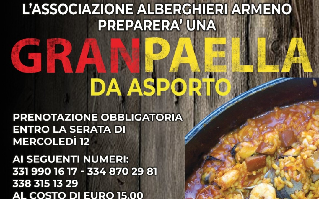 Gran Paiella da Asporto – per la Nefrologia di Borgomanero