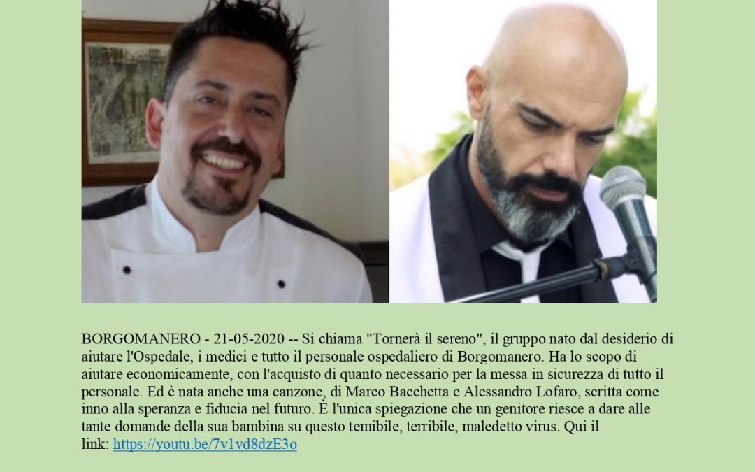Tornerà il Sereno – Iniziativa a Favore dell’Ospedale di Borgomanero