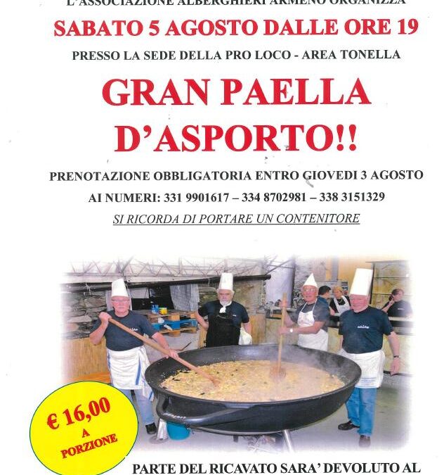 Gran Paella a favore della Nefrologia di Borgomanero – Sabato 5 Agosto 2023