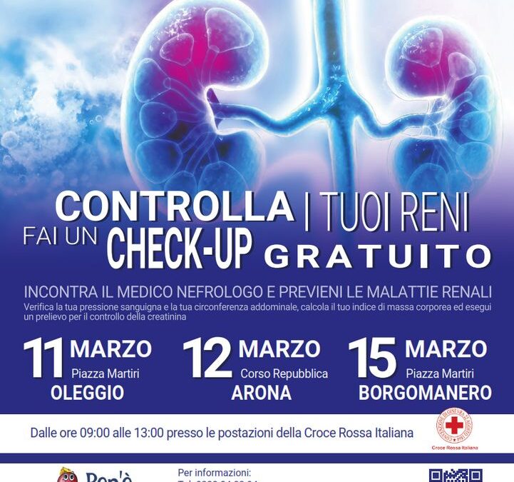 11-12-15 Marzo 2024: Controlla i tuoi Reni