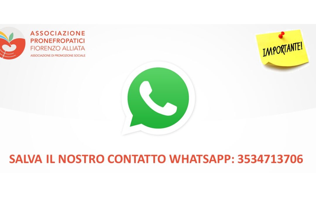 Salva il nostro Contatto WhatsApp: 3534713706 !