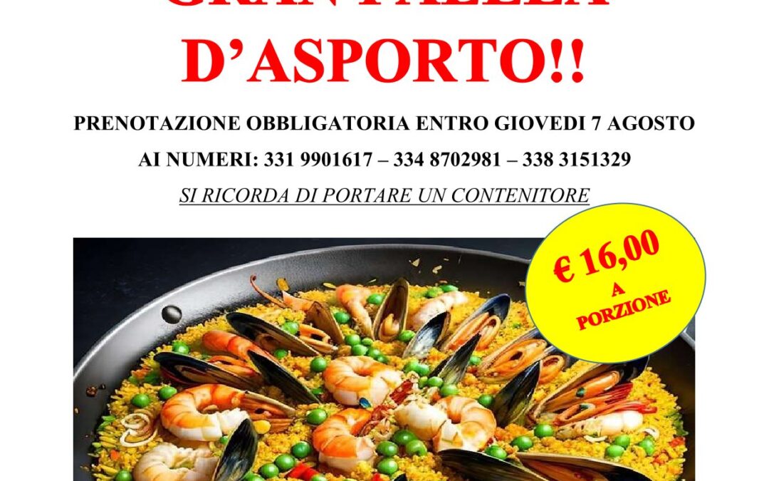 Gran Paella Solidale – Armeno 9 Agosto 2025